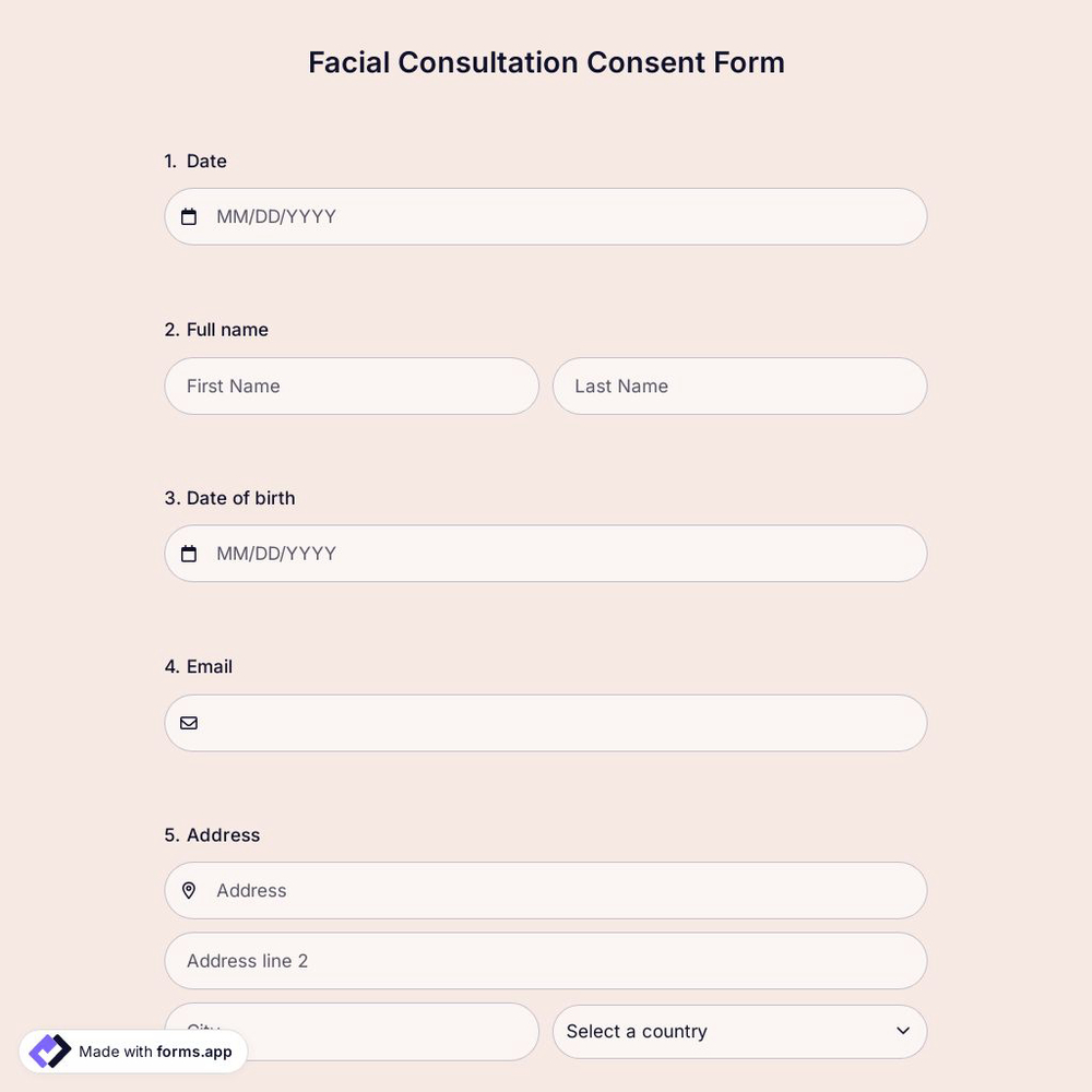 Facial Consultation Consent Form