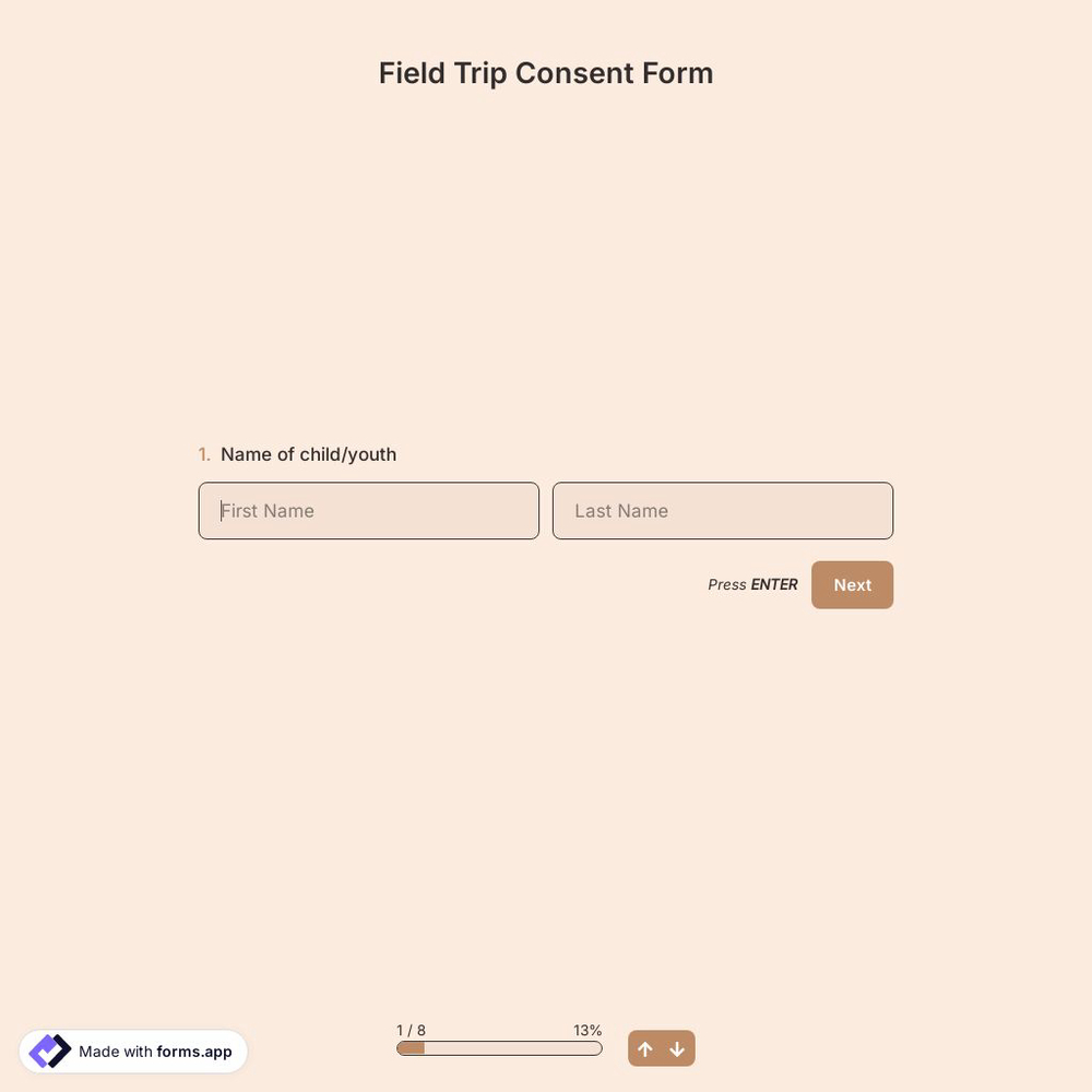 Field Trip Consent Form