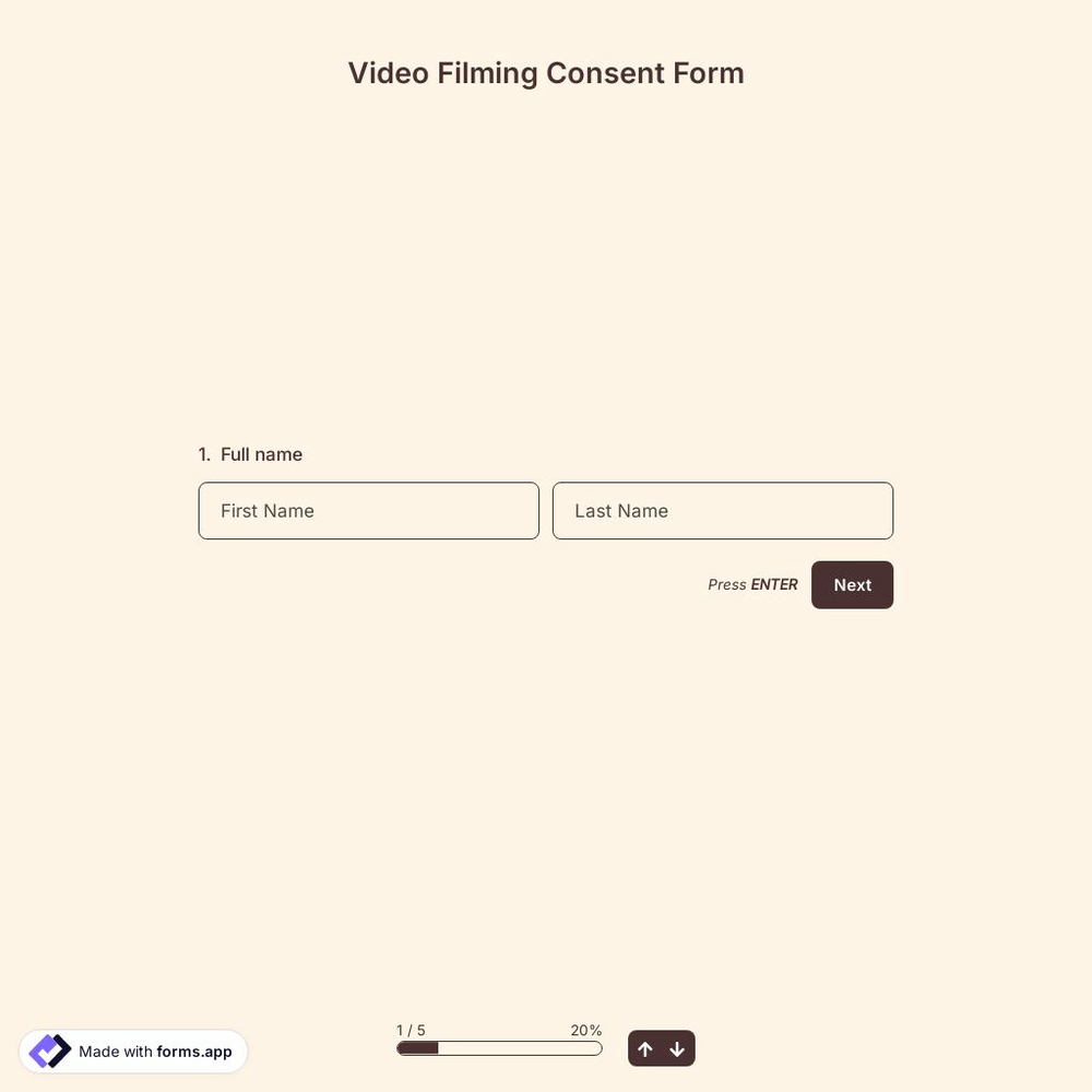 Video Filming Consent Form