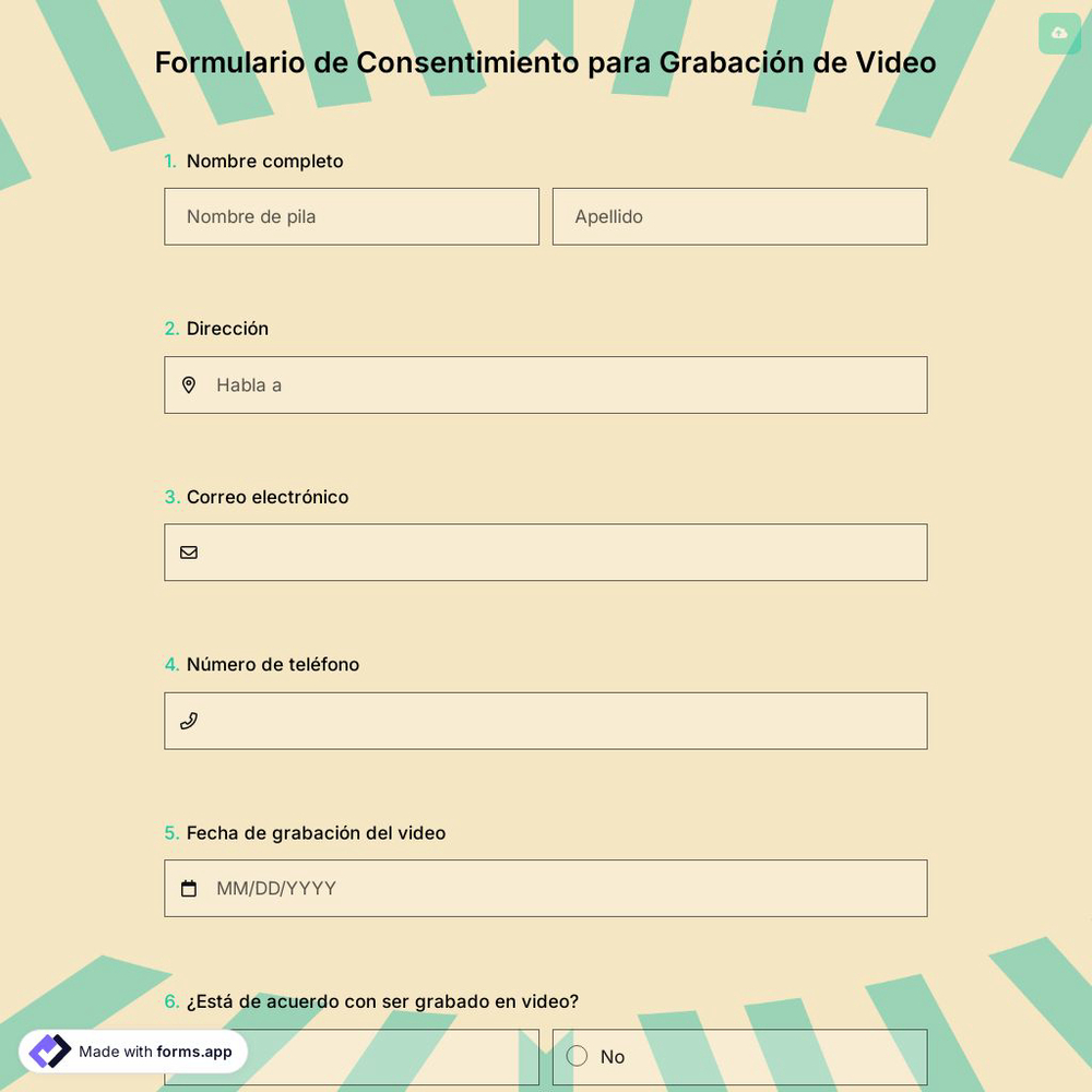 Formulario de Consentimiento para Grabación de Video