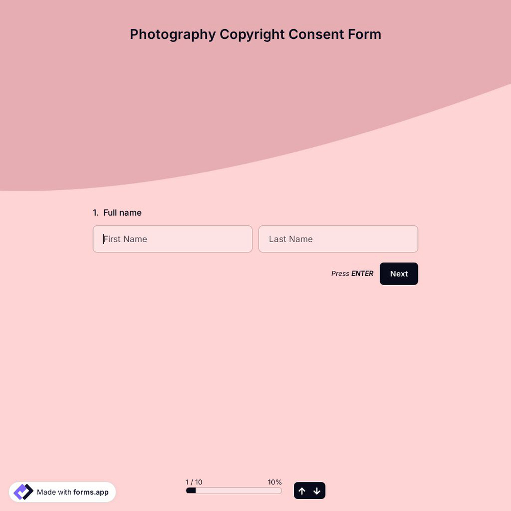 Photography Copyright Consent Form