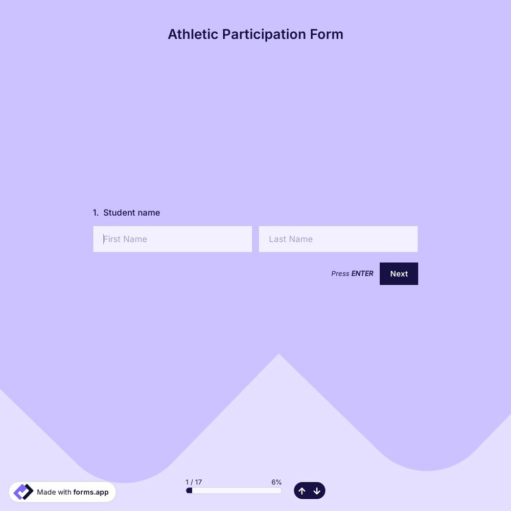 Athletic Participation Form
