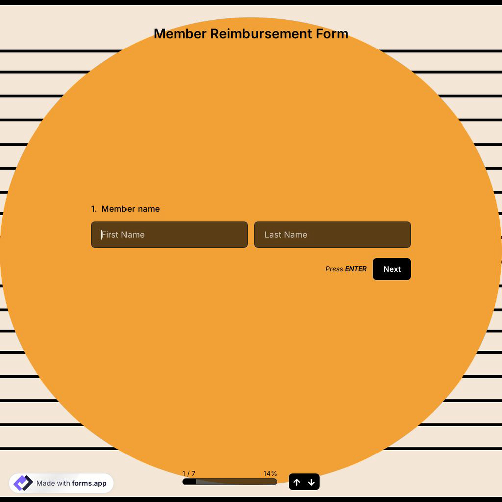 Member Reimbursement Form