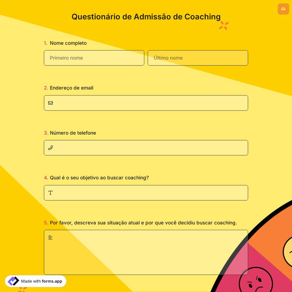 Questionário de Admissão de Coaching