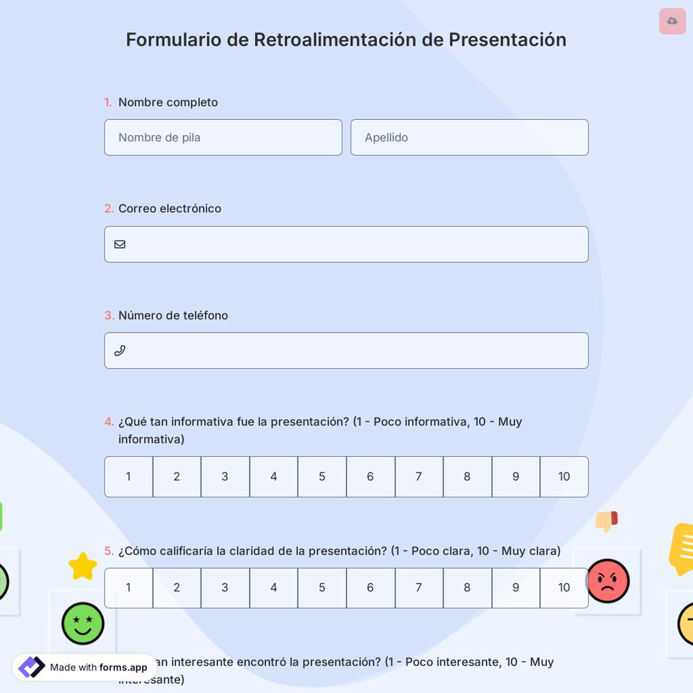 Formulario de Retroalimentación de Presentación