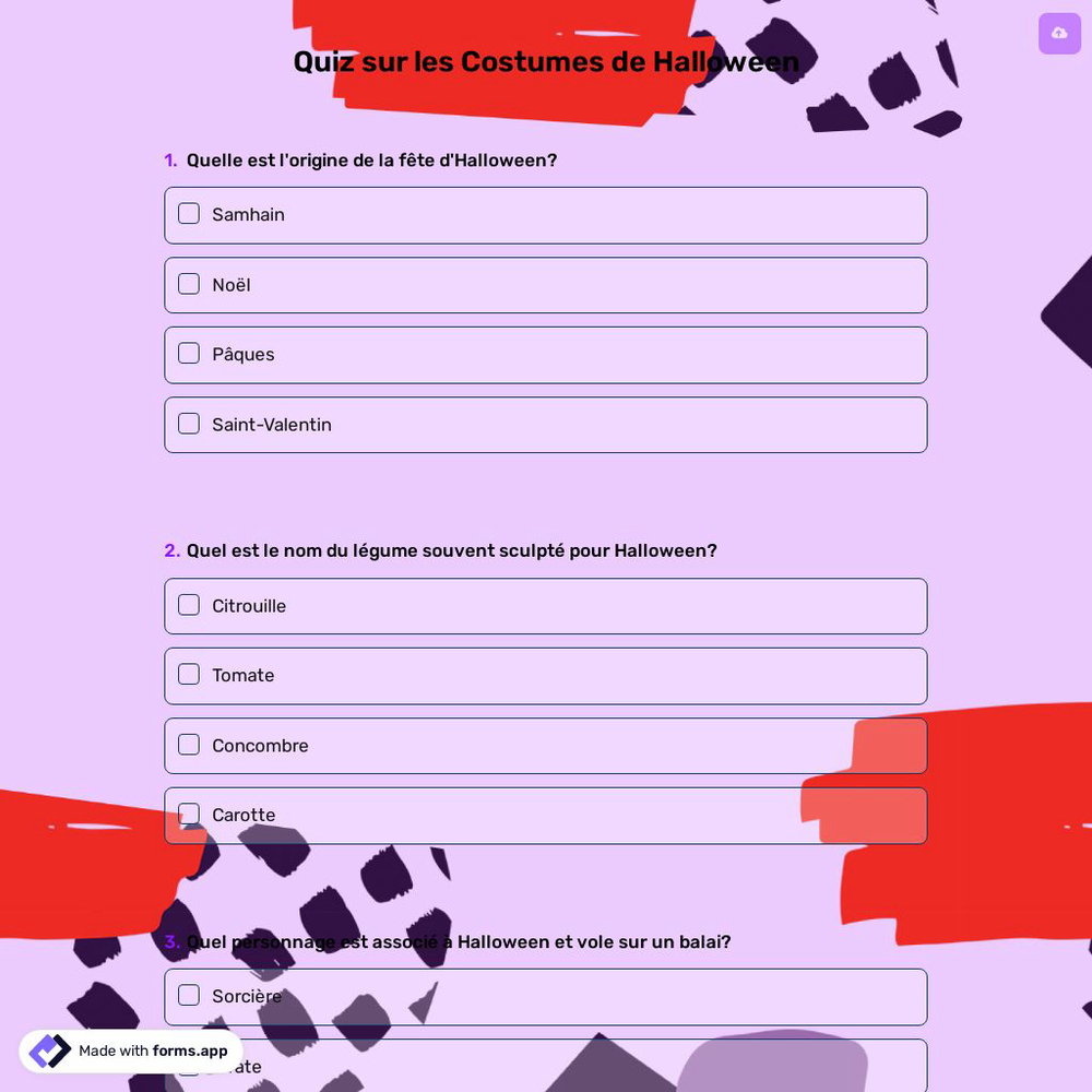 Quiz sur les Costumes de Halloween