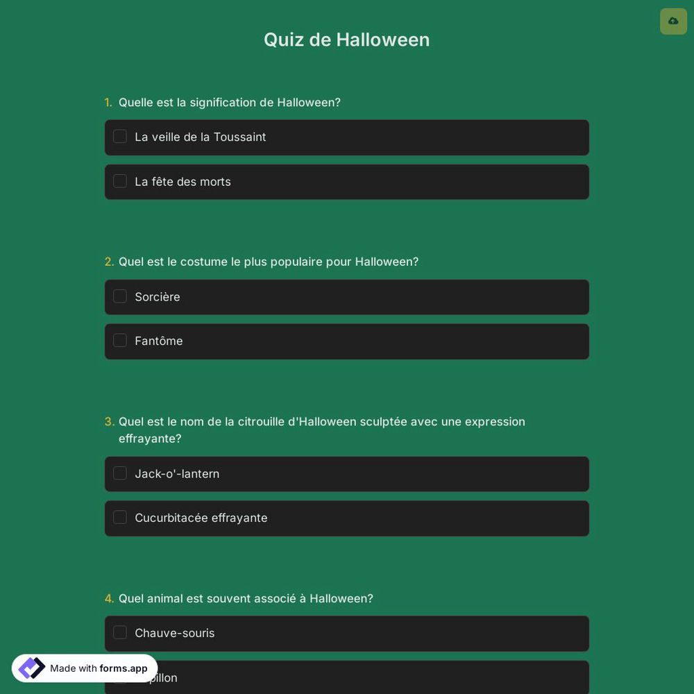 Quiz de Halloween