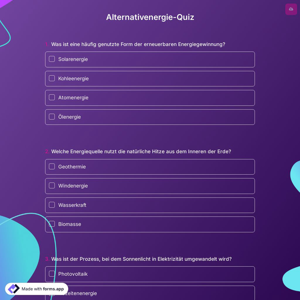 Alternativenergie-Quiz