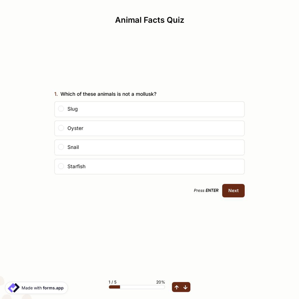 Animal Facts Quiz