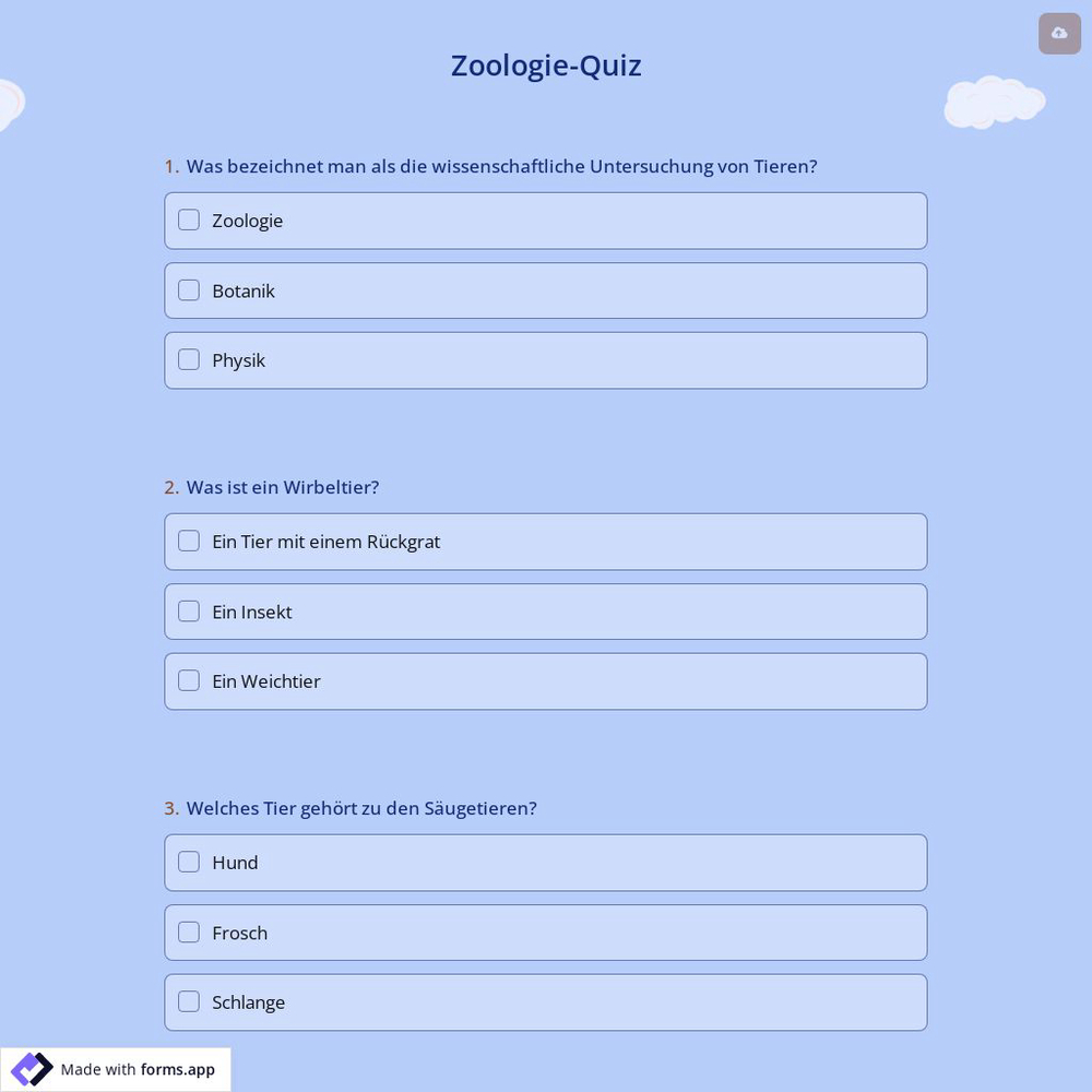 Zoologie-Quiz