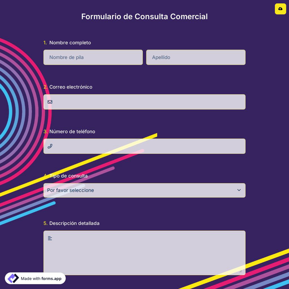 Formulario de Consulta Comercial