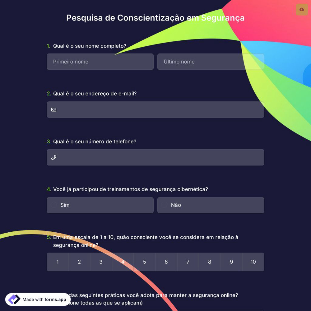 Pesquisa de Conscientização em Segurança