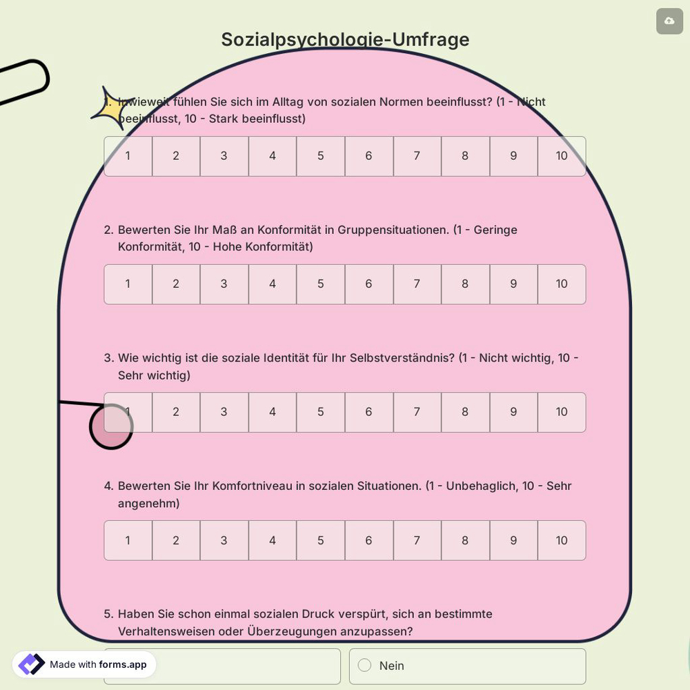 Sozialpsychologie-Umfrage