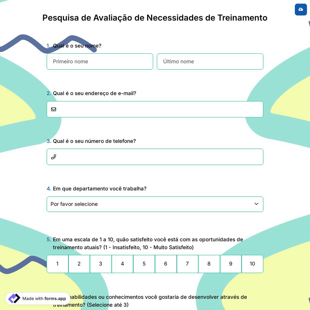 Pesquisa de Avaliação de Necessidades de Treinamento