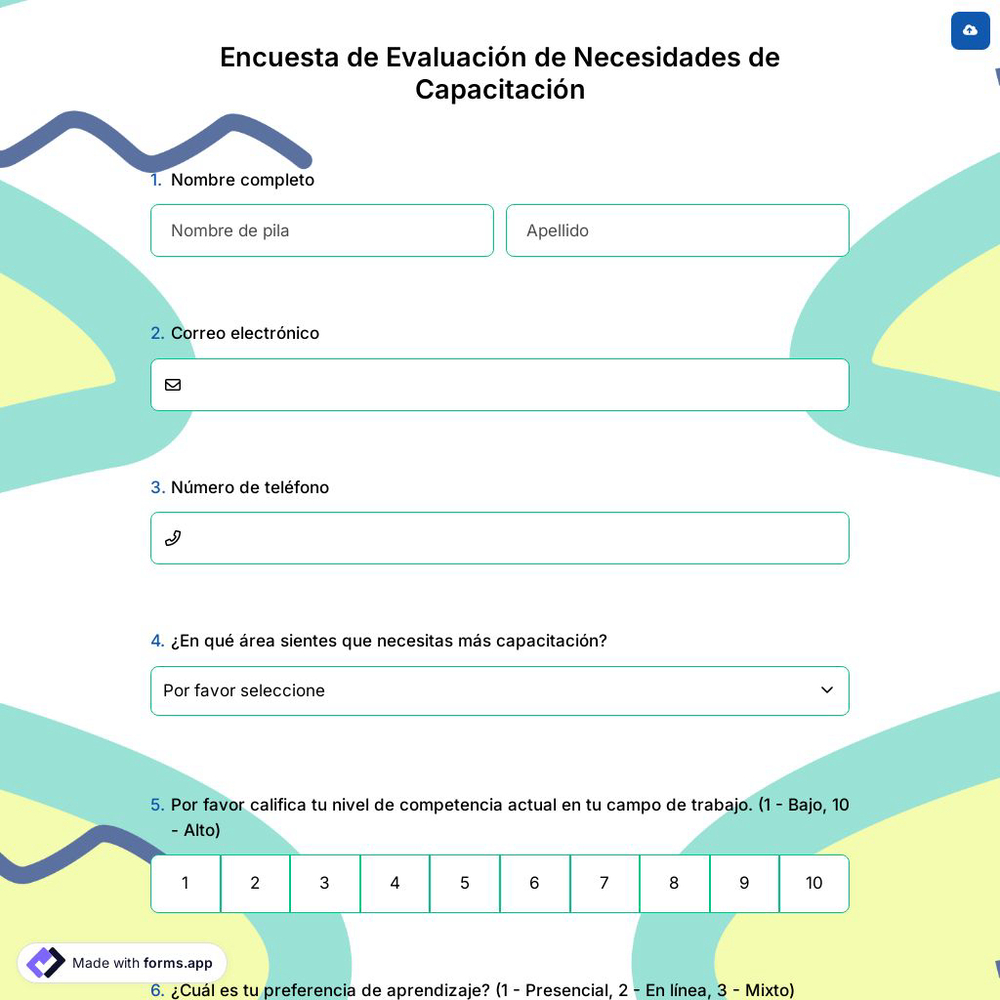 Encuesta de Evaluación de Necesidades de Capacitación