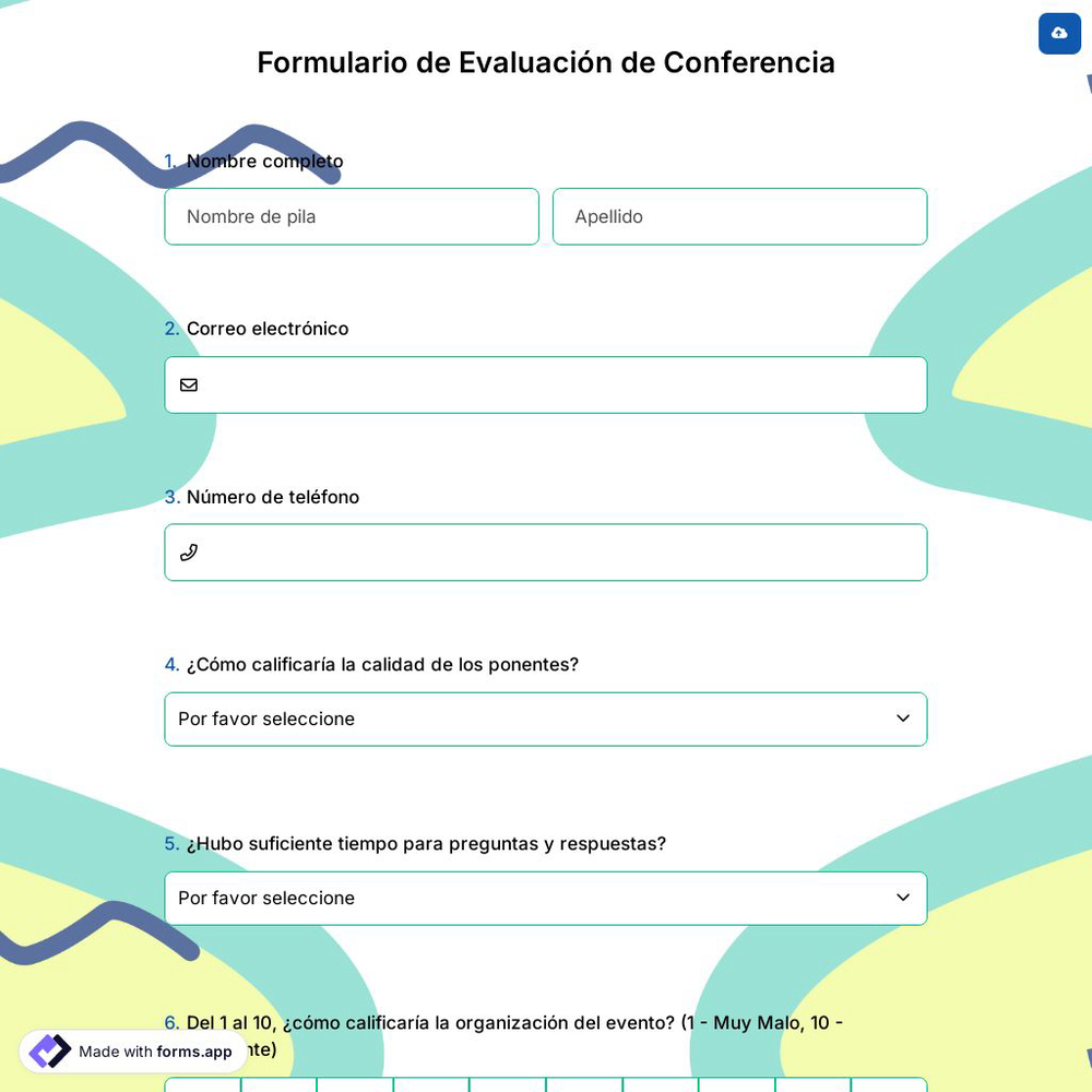 Formulario de Evaluación de Conferencia