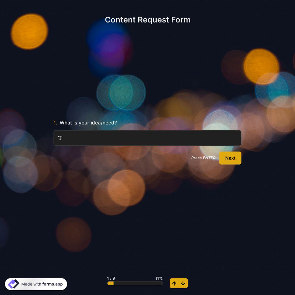 Content Request Form
