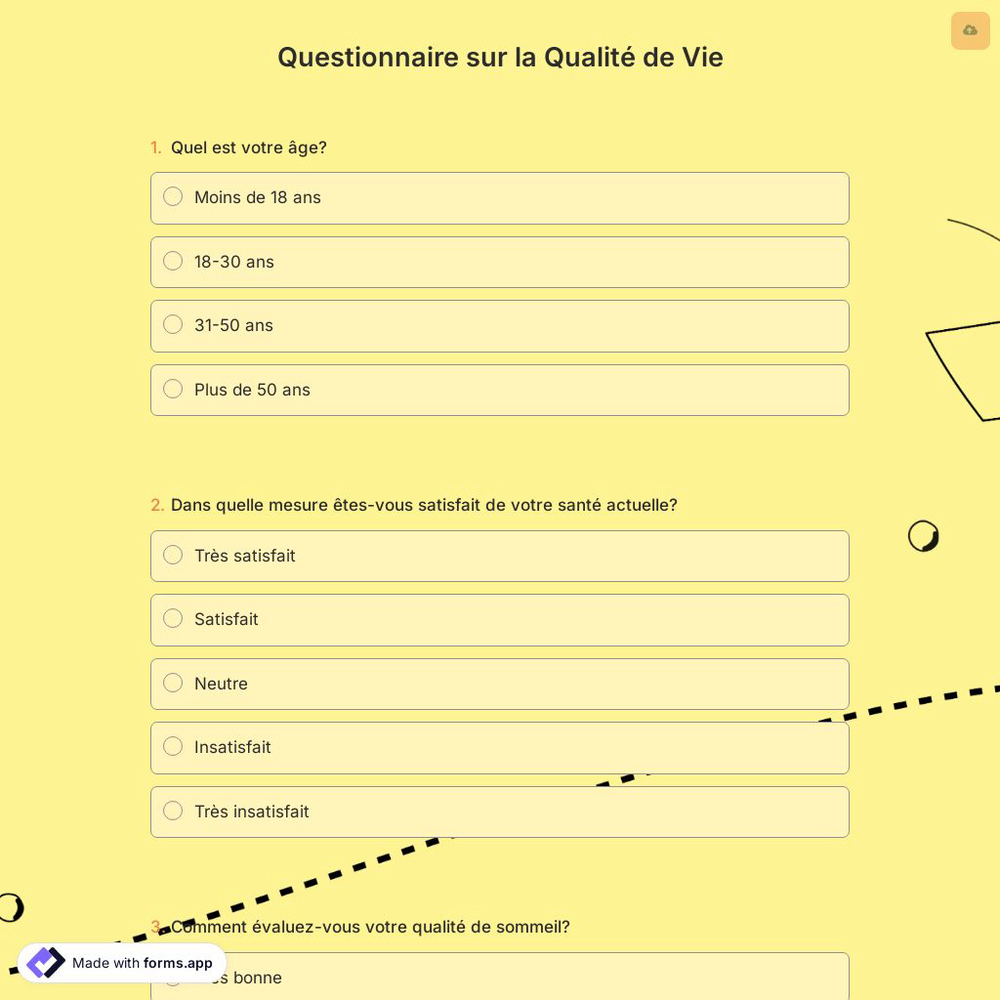 Questionnaire sur la Qualité de Vie