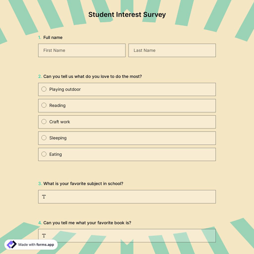 Student Interest Survey