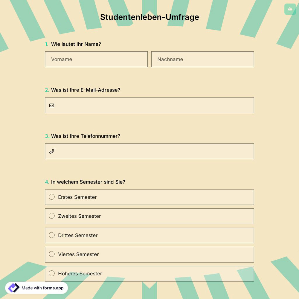 Studentenleben-Umfrage