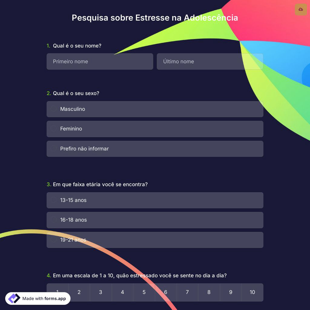 Pesquisa sobre Estresse na Adolescência