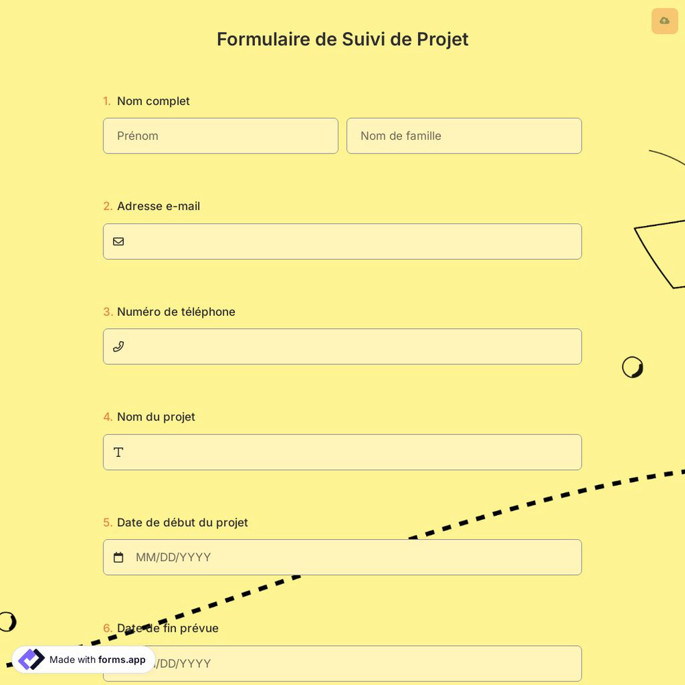 Formulaire de Suivi de Projet