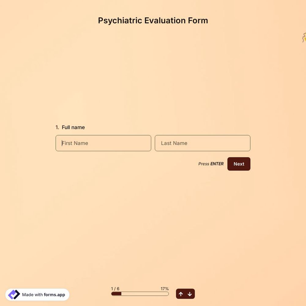 Psychiatric Evaluation Form