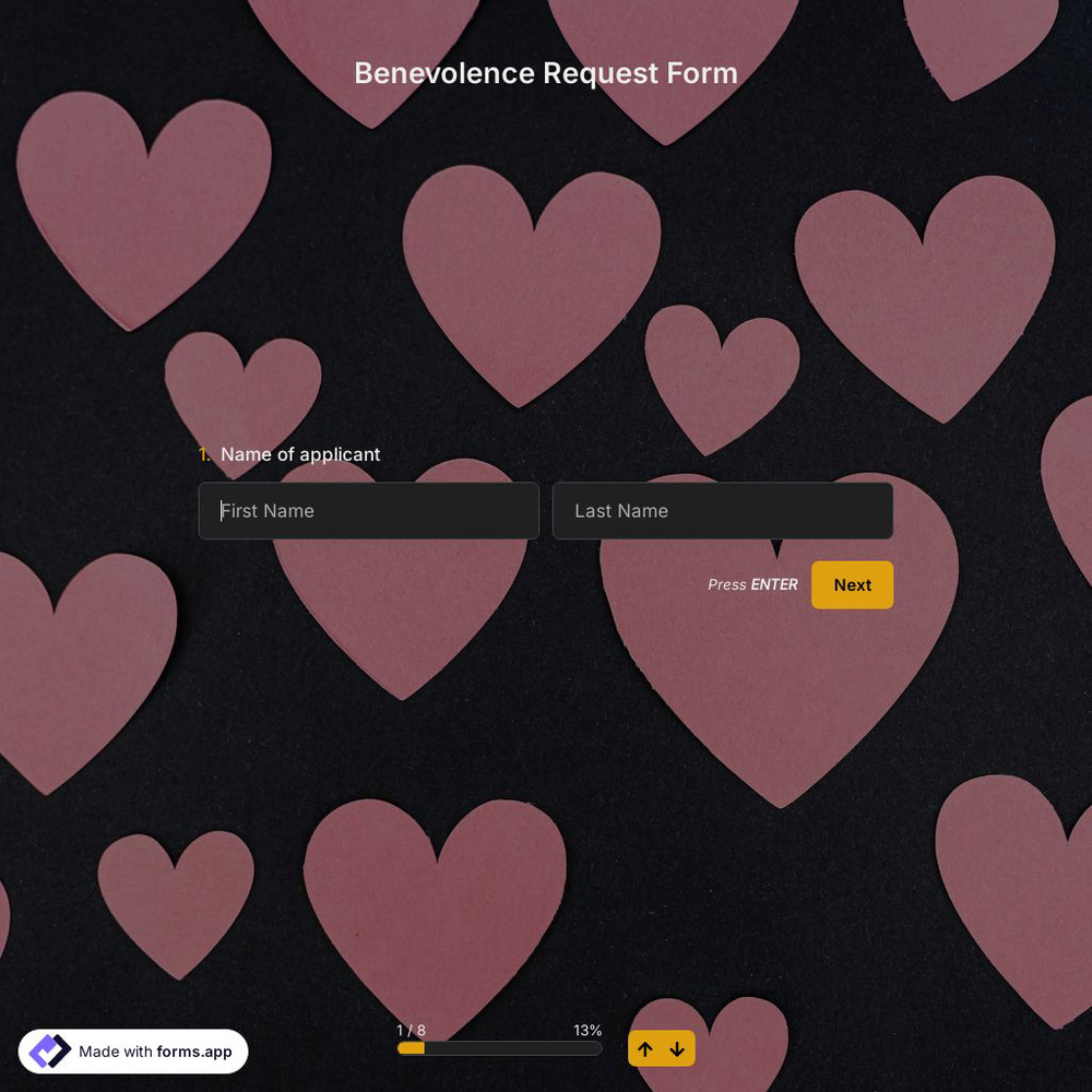 Benevolence Request Form