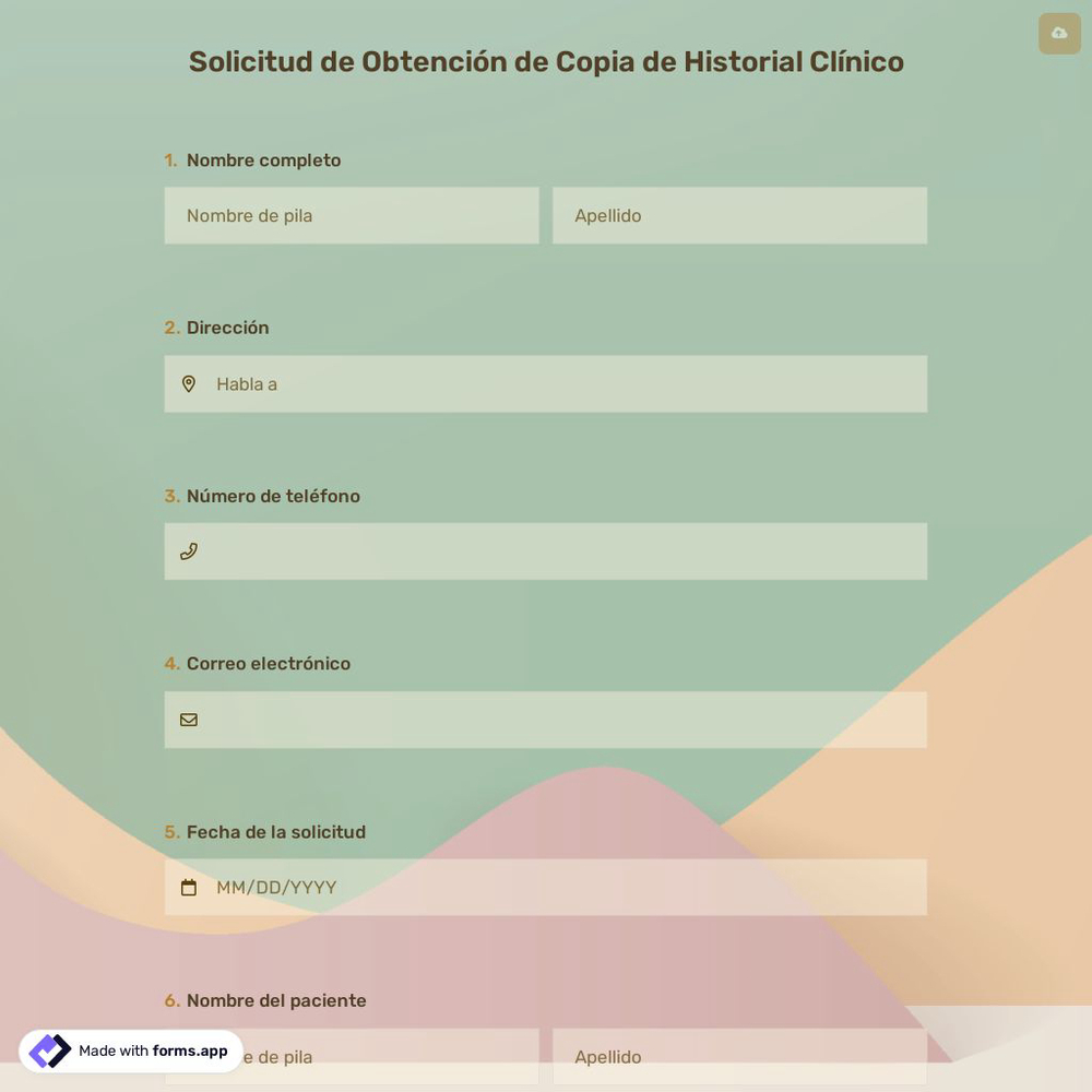 Solicitud de Obtención de Copia de Historial Clínico