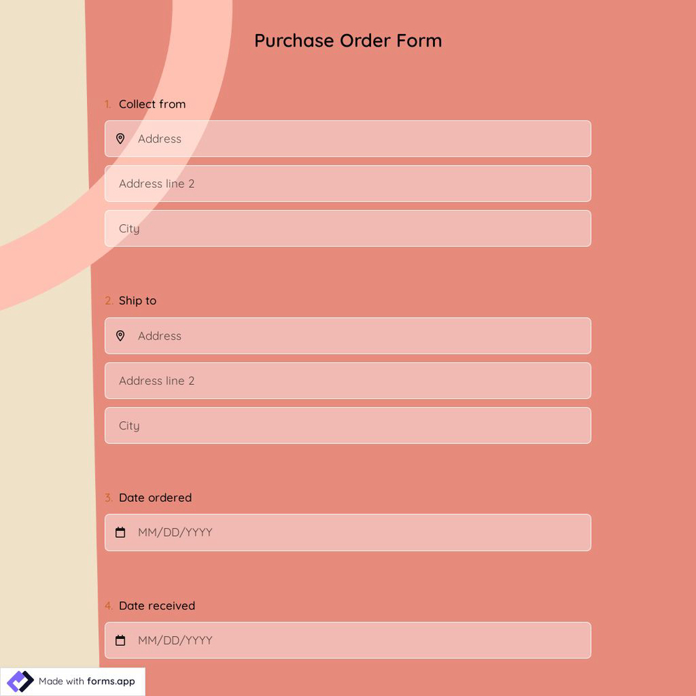 Purchase Order Form