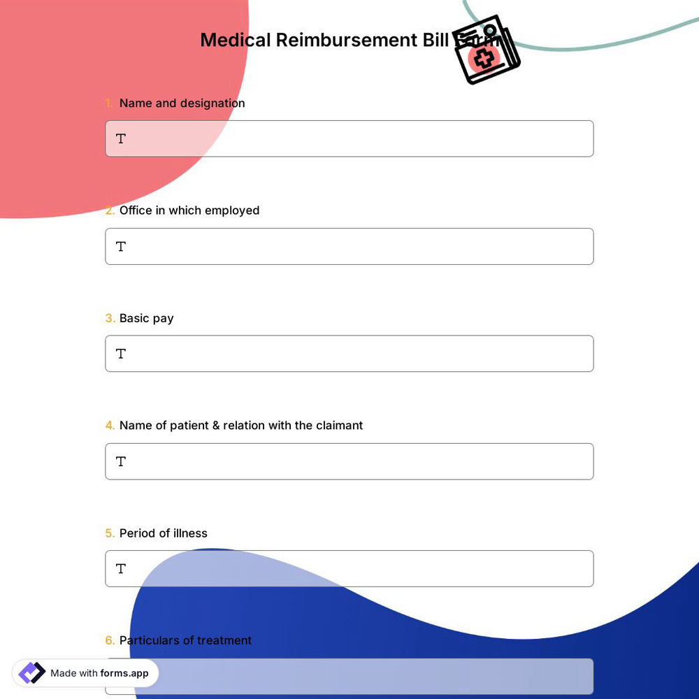 Medical Reimbursement Bill Form