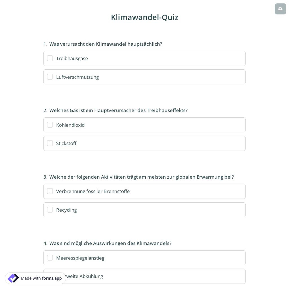 Klimawandel-Quiz