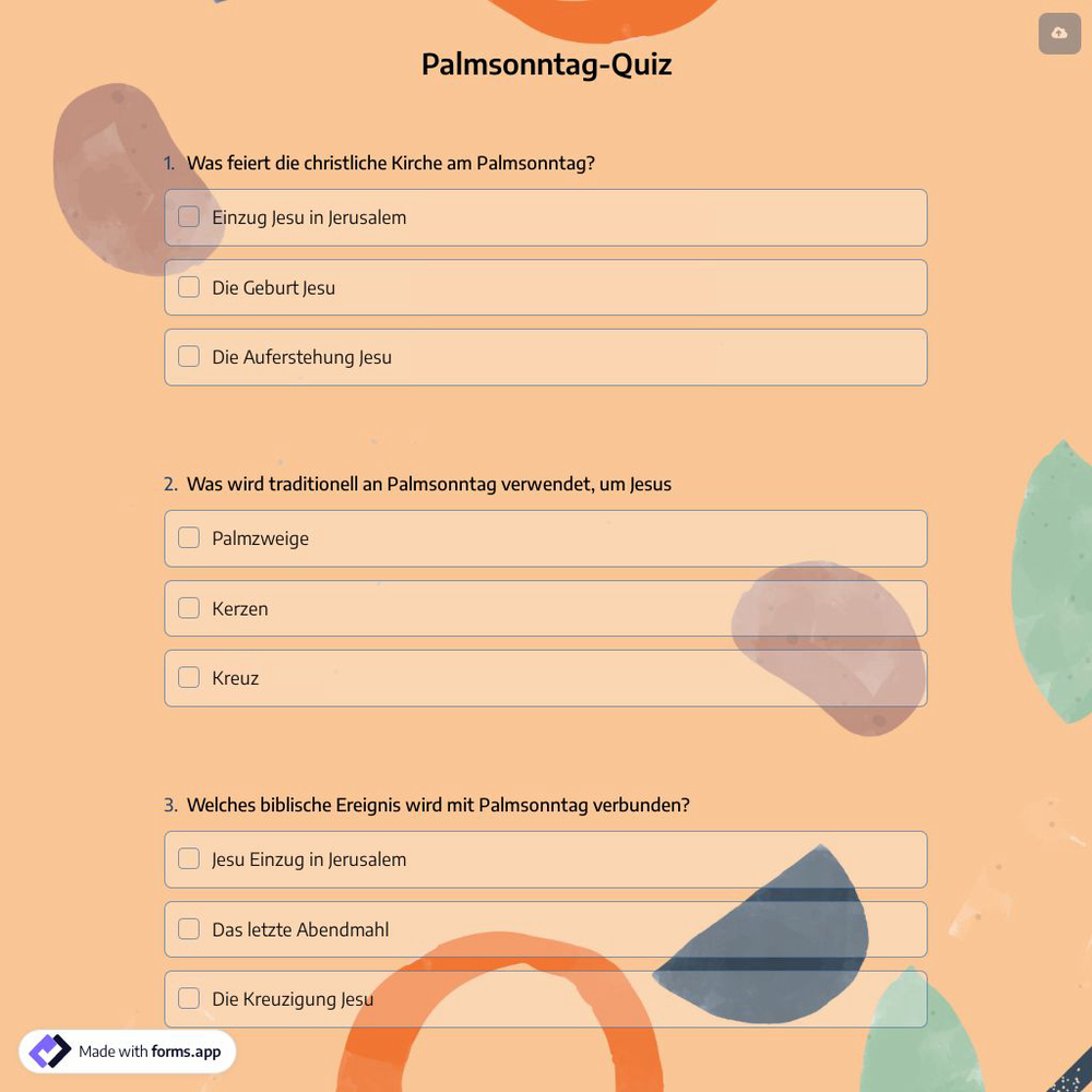 Palmsonntag-Quiz
