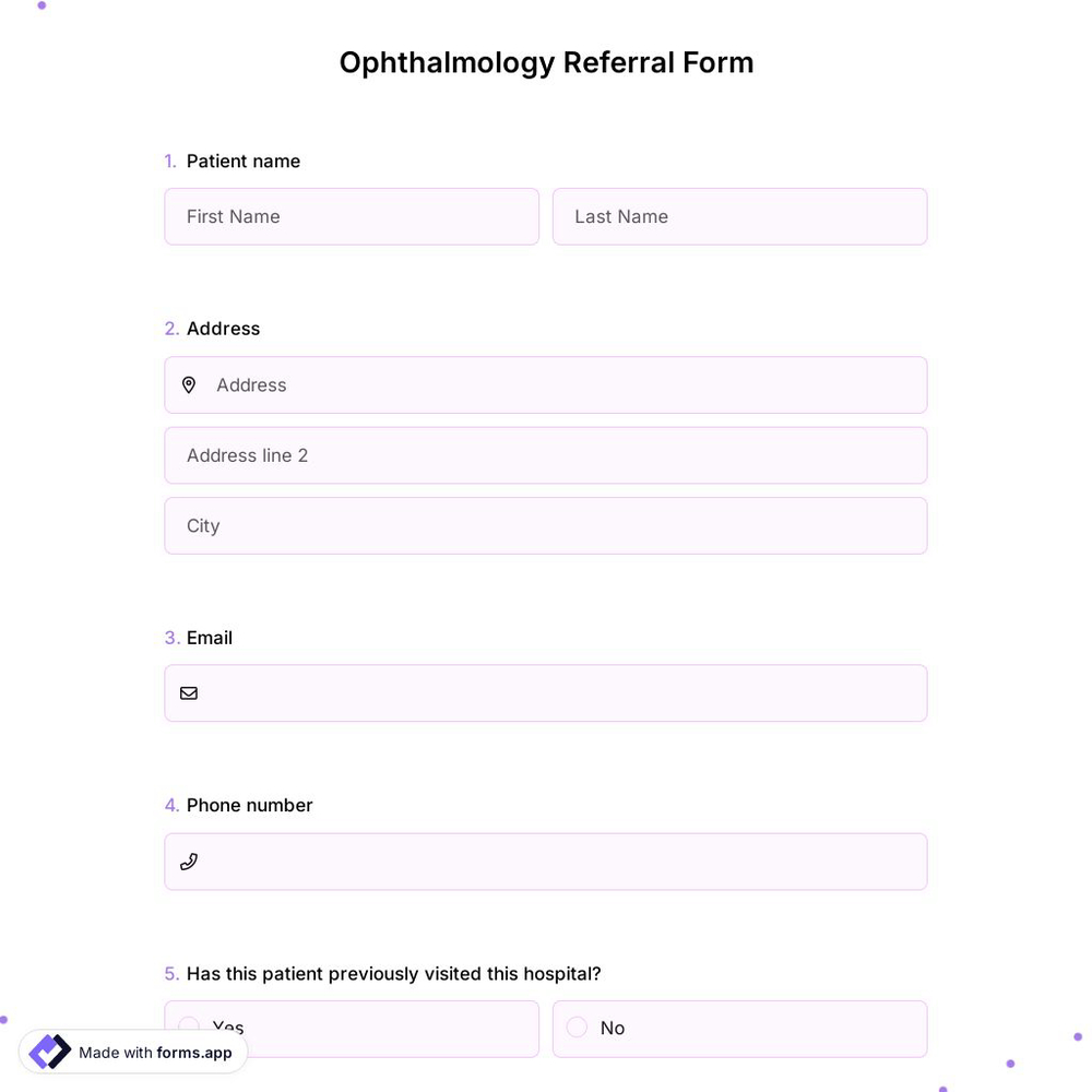 Ophthalmology Referral Form