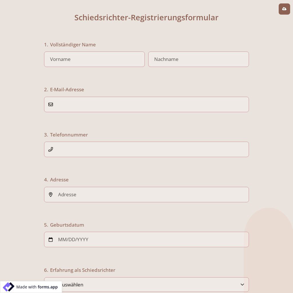 Stipendien Empfehlungsformular