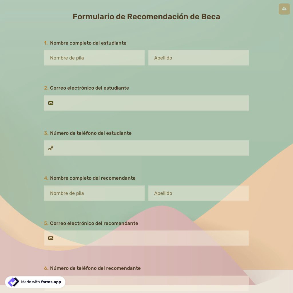 Formulario de Recomendación de Beca