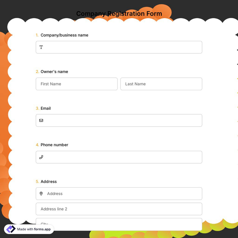 Company Registration Form