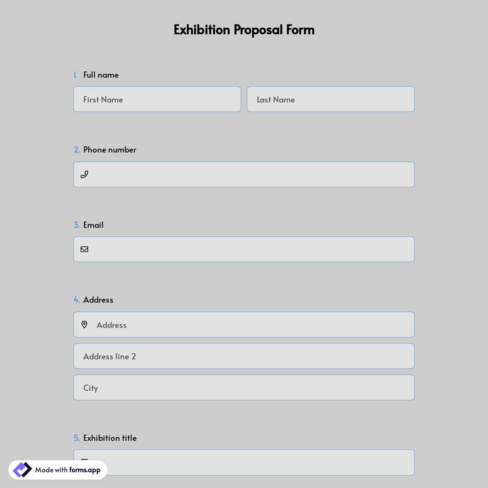 Exhibition Proposal Form