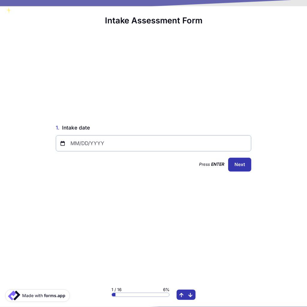Intake Assessment Form