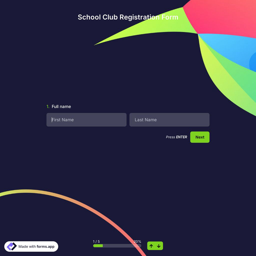 School Club Registration Form