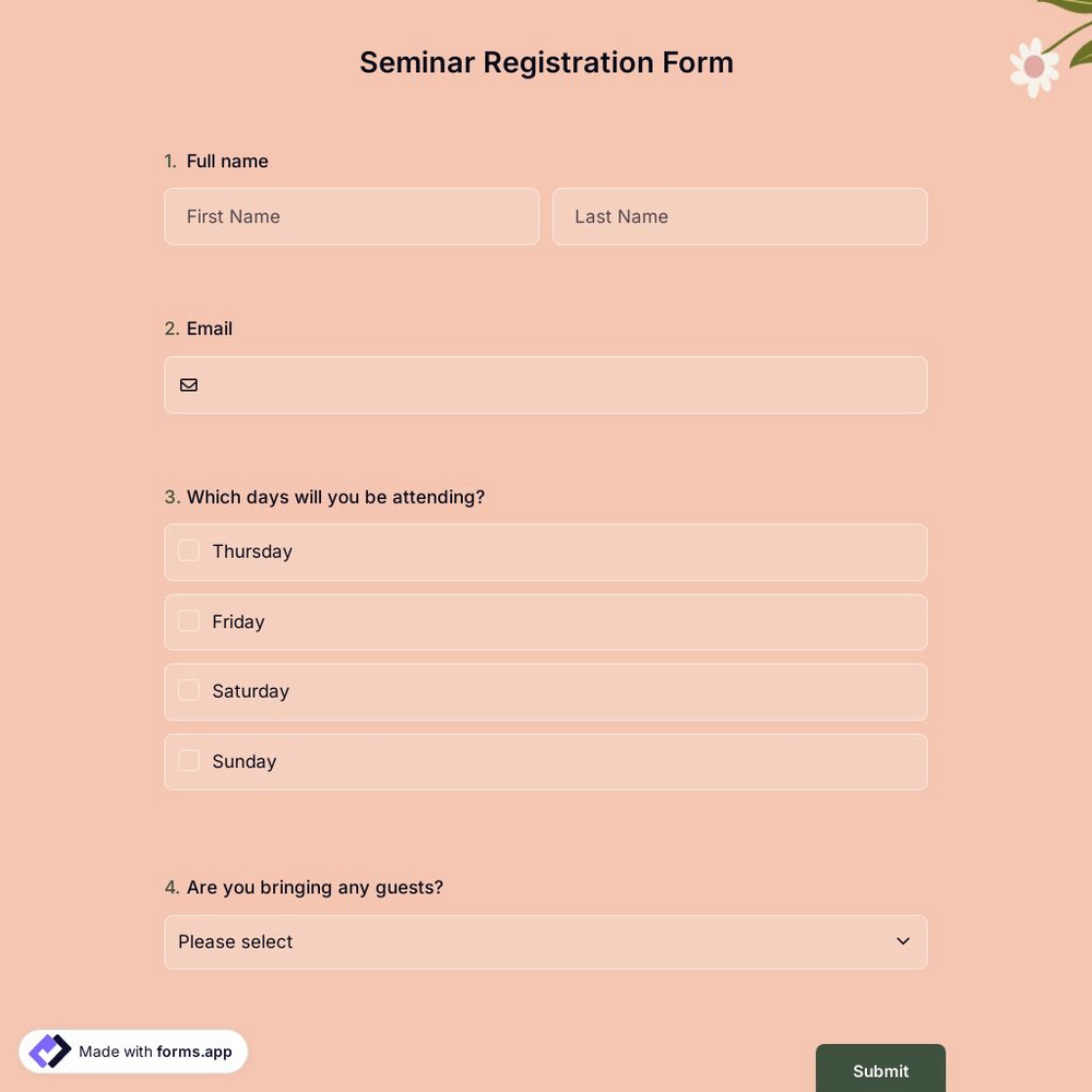 Seminar Registration Form