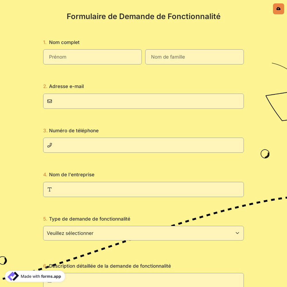 Formulaire de Demande de Fonctionnalité