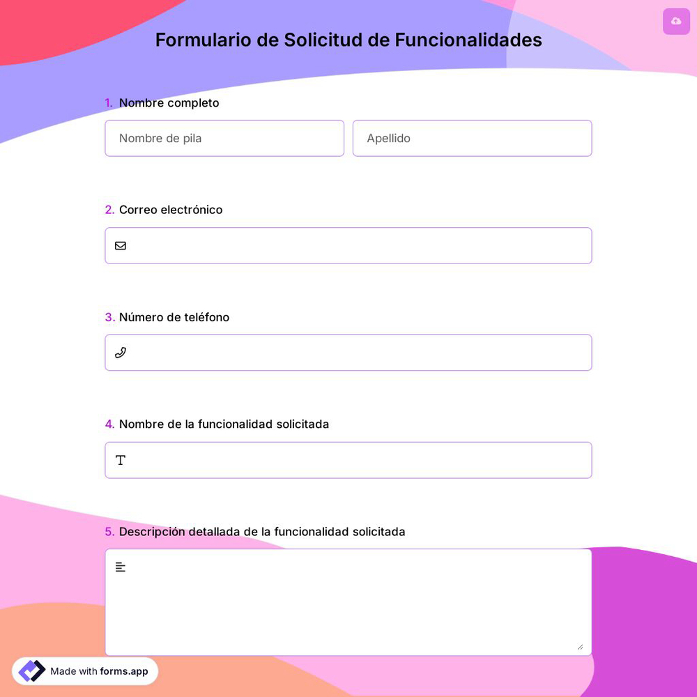 Formulario de Solicitud de Funcionalidades