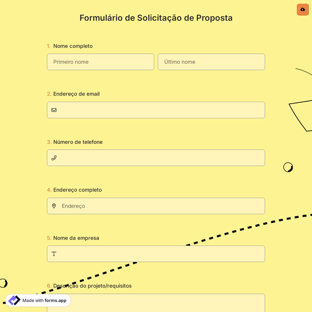 Formulário de Solicitação de Proposta