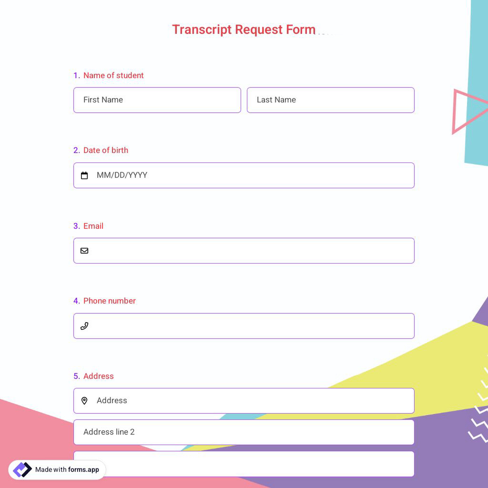 Transcript Request Form