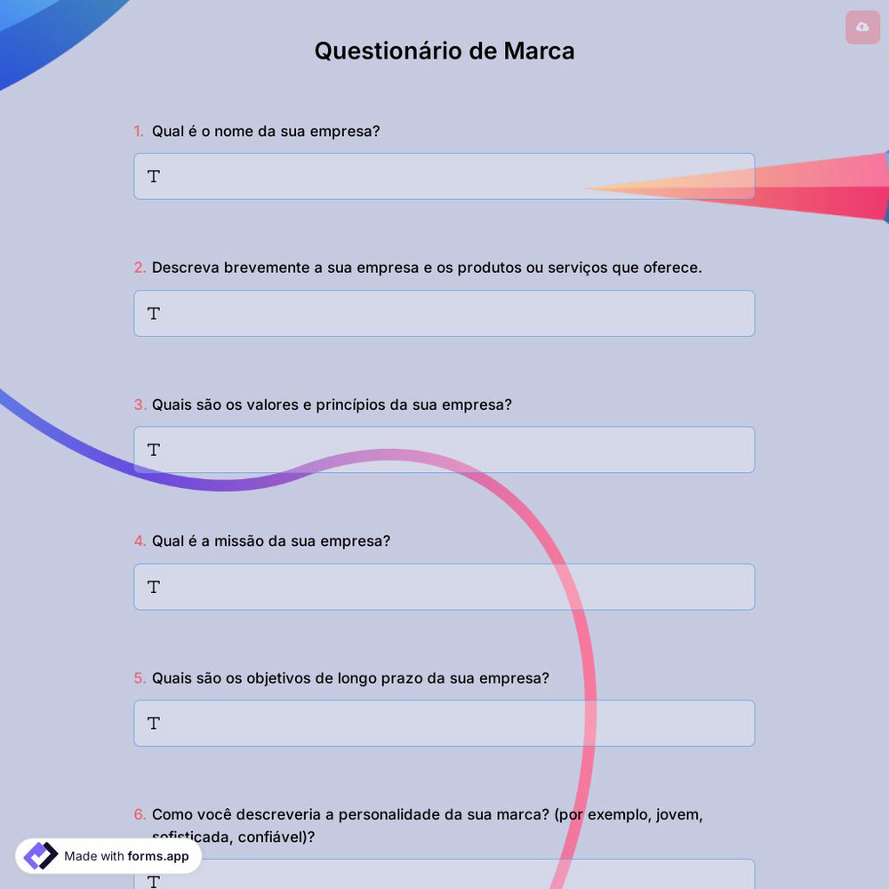 Questionário de Marca