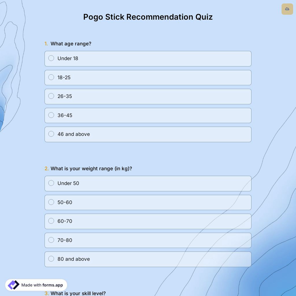 Pogo Stick Recommendation Quiz