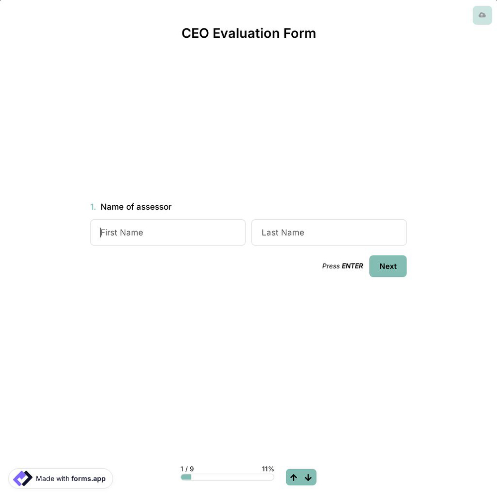 CEO Evaluation Form