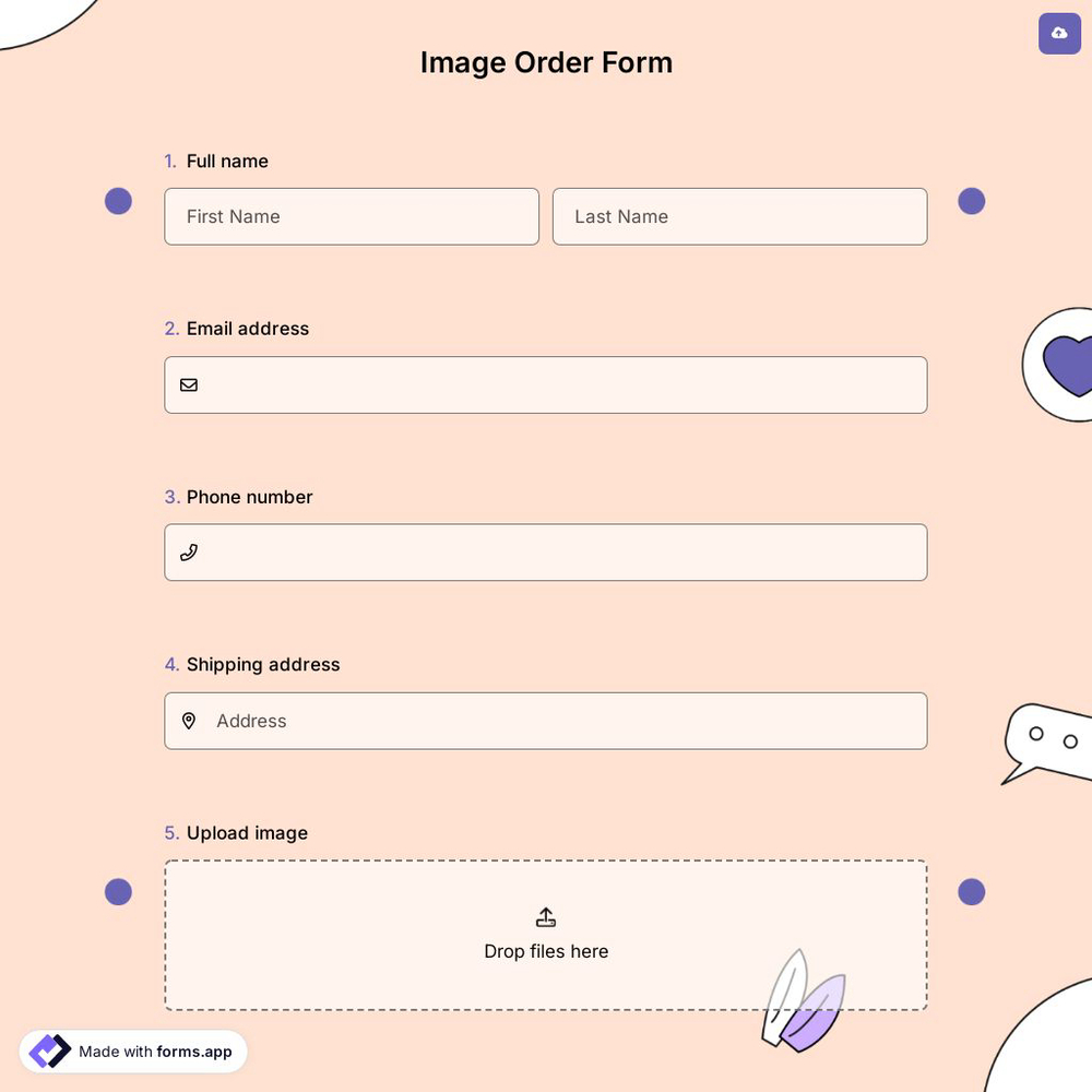 Image Order Form