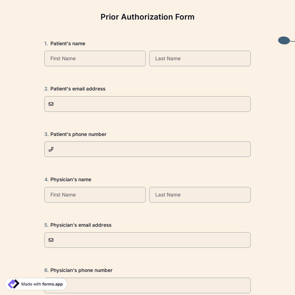 Prior Authorization Form